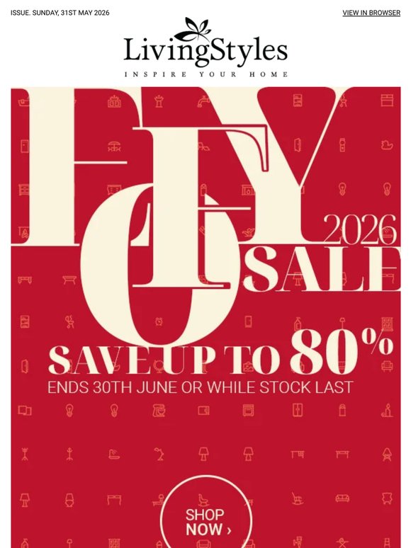 2026 EOFY Sale is on! Save up to 80% - now through 30 June or while stock lasts. Don't miss your chance to grab premium pieces for less!