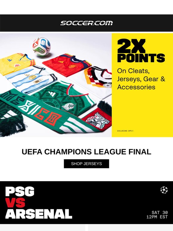 PSG vs Arsenal: Shop UCL Final Gear 👕🏆