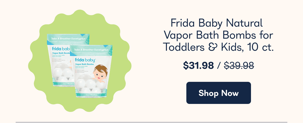 Frida Baby Natural Vapor Bath Bombs for Toddlers & Kids, 10 ct.