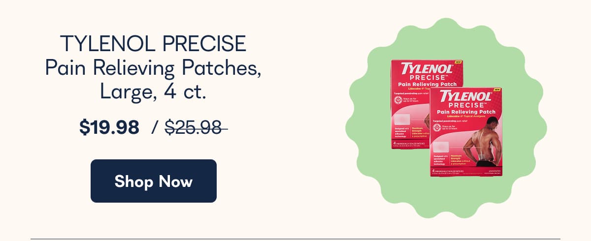 TYLENOL PRECISE Pain Relieving Patches, Large, 4 ct.