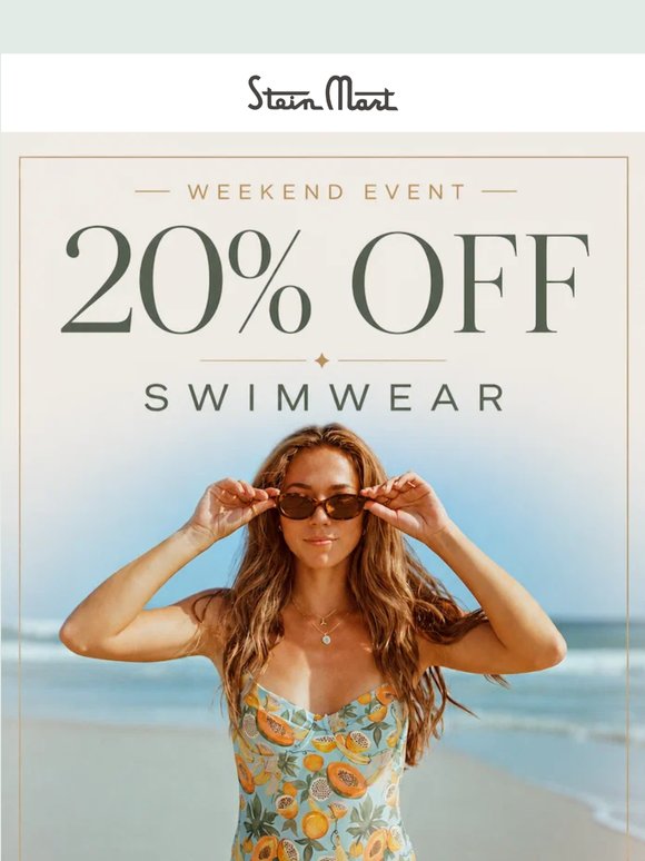 20% Off Swimwear: This Weekend Only 👙