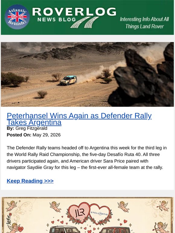 ROVERLOG Issue 348 - The Latest in Land Rover News From Atlantic British Ltd.
