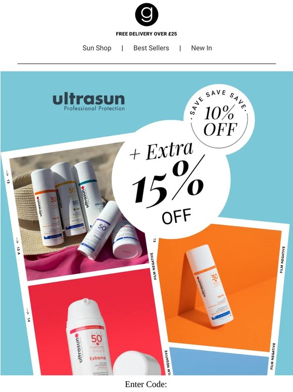 ☀️ Poolside Perfection: Extra 15% Off Ultrasun SPF