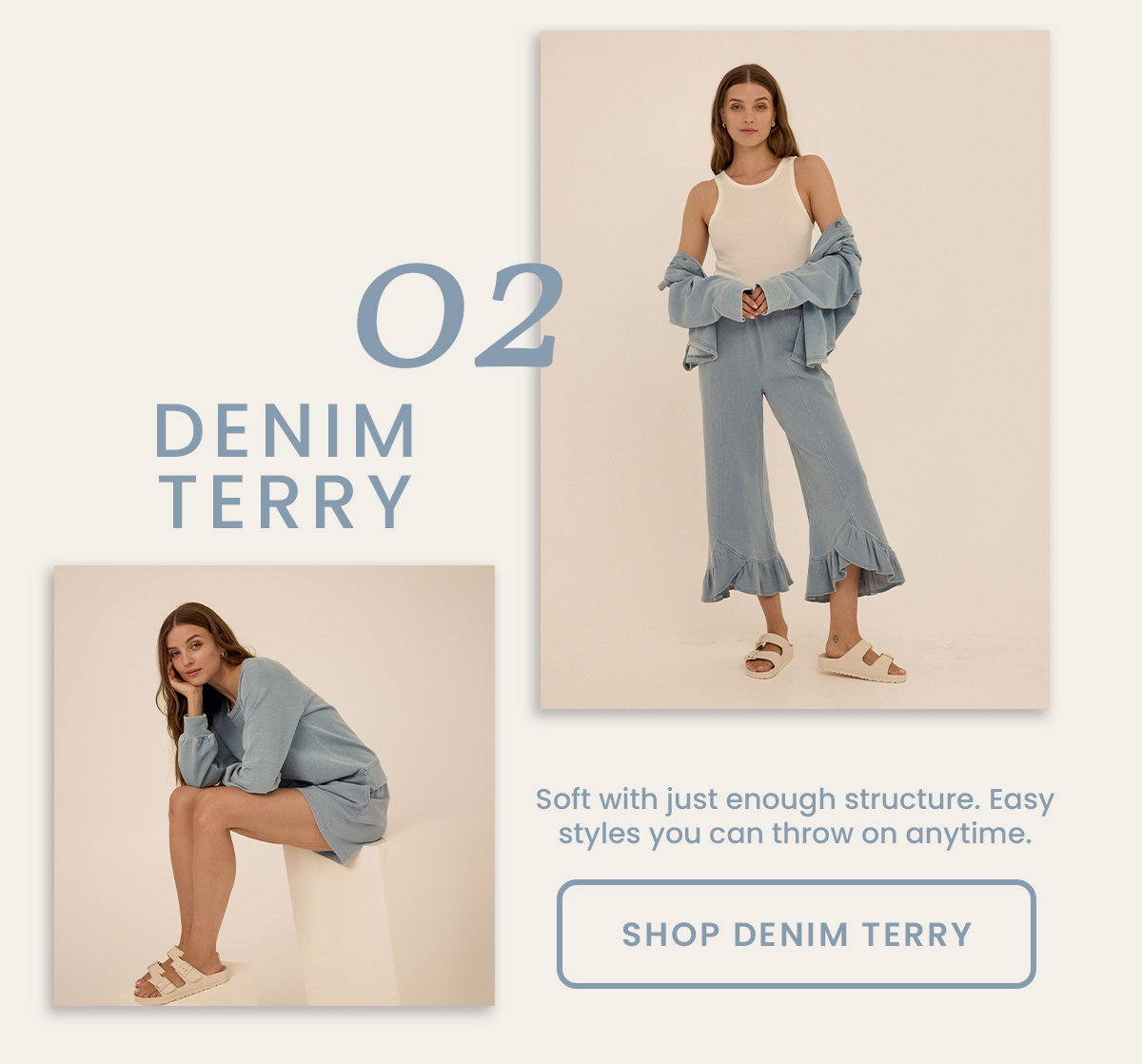 Shop Denim Terry