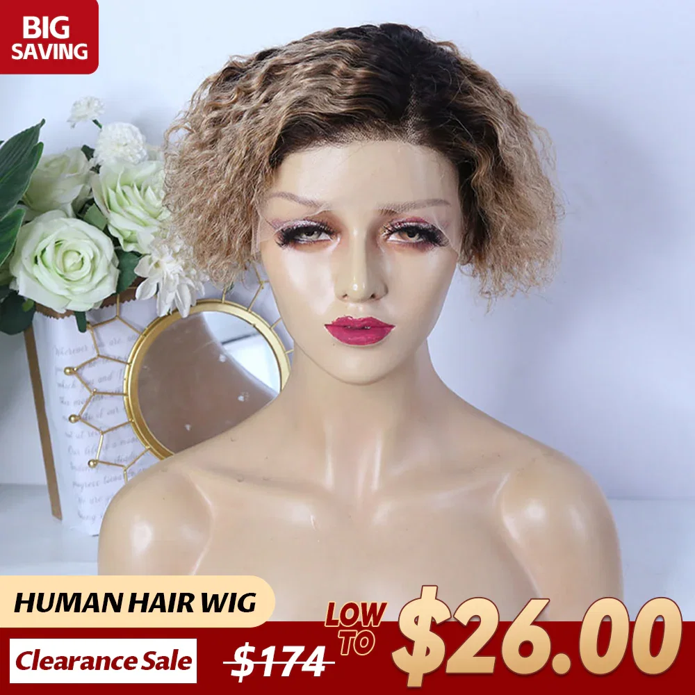 Image of Clearance Sale T1B-27 Pixie XX02 13x4 T PART Human Hair E51037