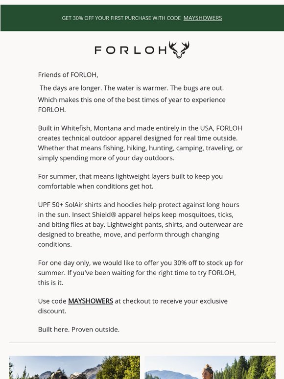 One Day Only: 30% Off your First Purchase