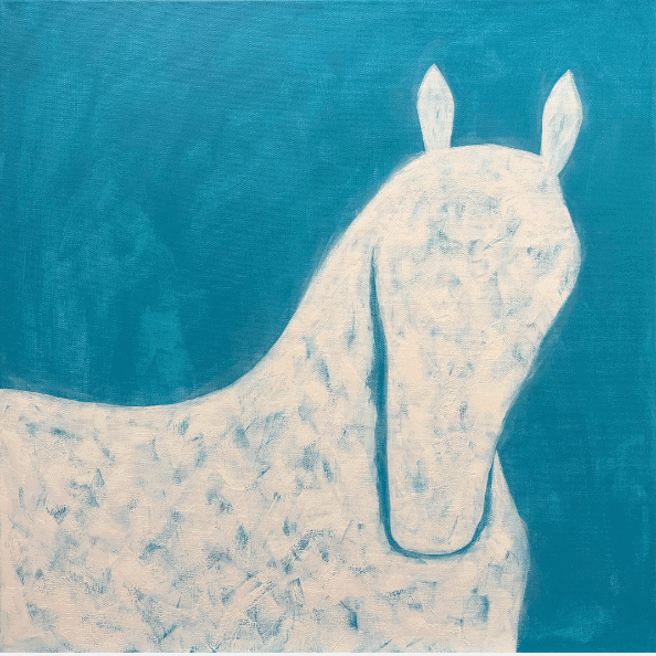 abstract painting of horse