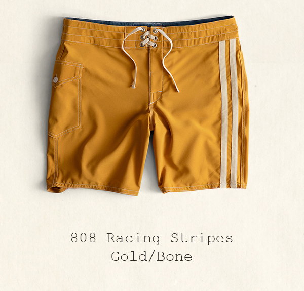 808 Racing Stripes - Gold/Bone
