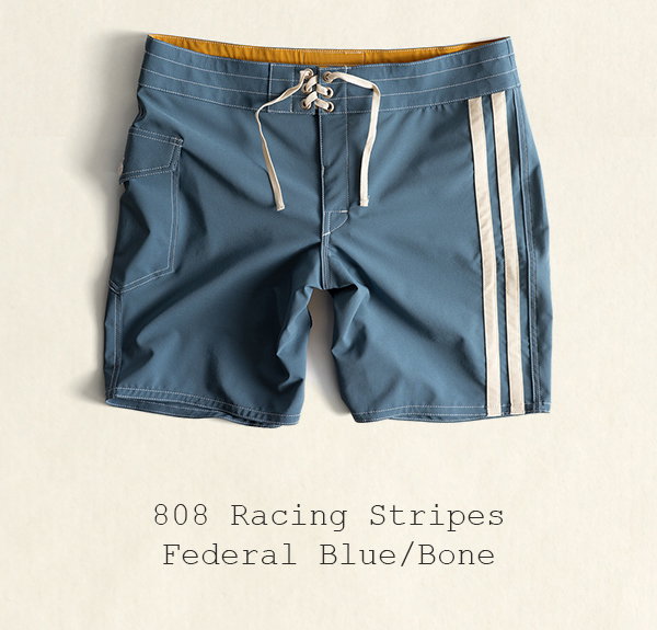 808 Racing Stripes - Federal Blue/Bone