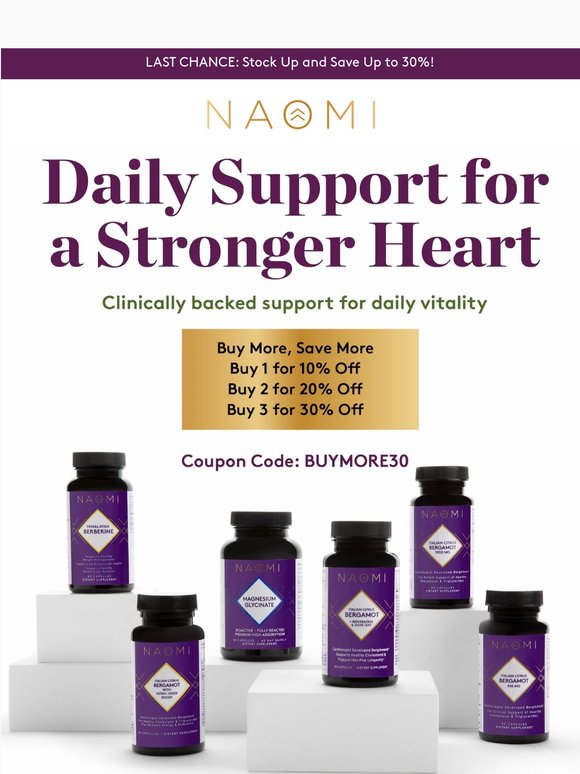 Last Chance: Save Up to 30% on Heart Health Support