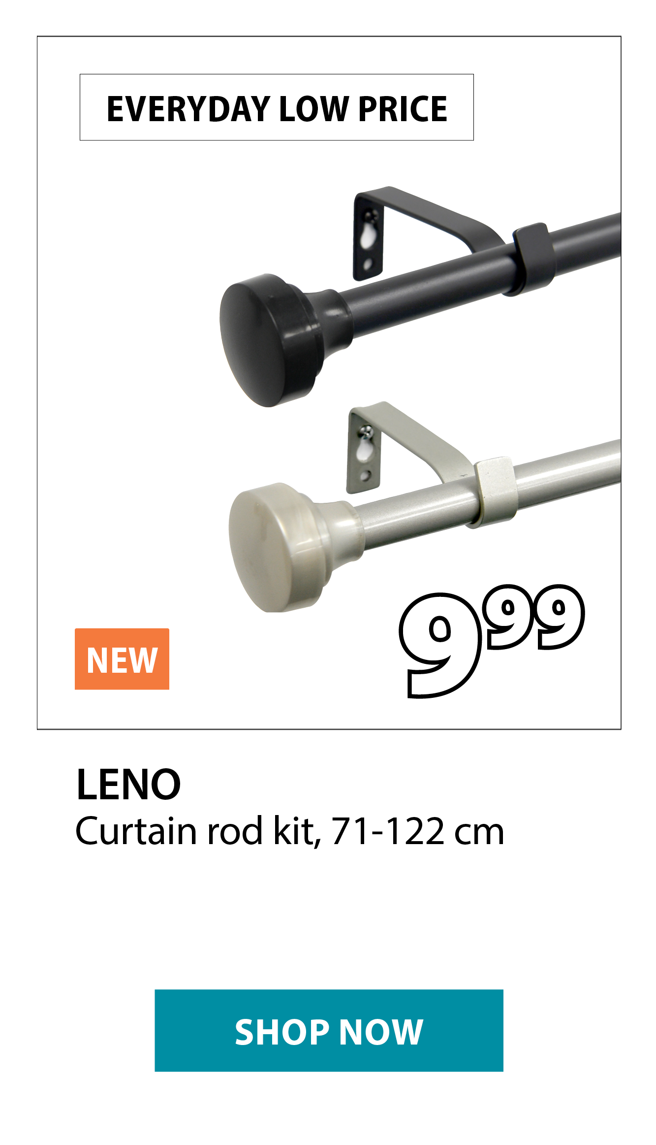 LENO Curtain rod kit | $9.99