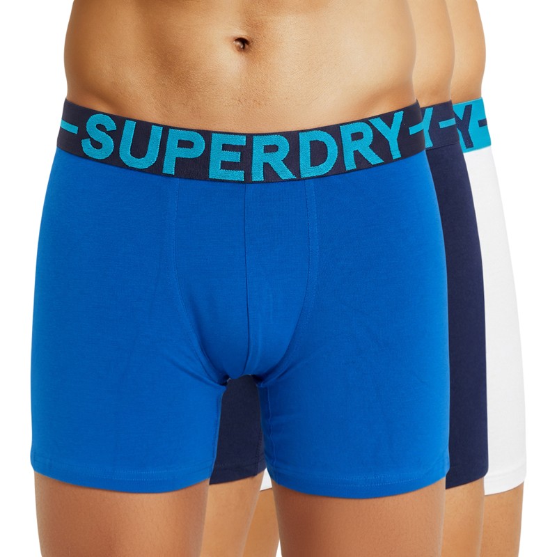 Image of Superdry 3-er Set Briefs Blau, Dunkelblau & Weiß