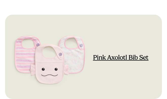 Shop Pink Axolotl Bib Set