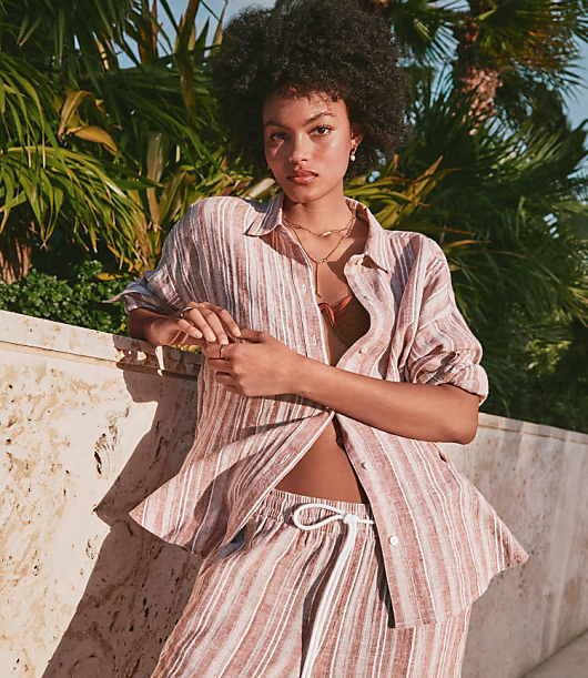 Lou & Grey Striped Linen Cotton Shirt