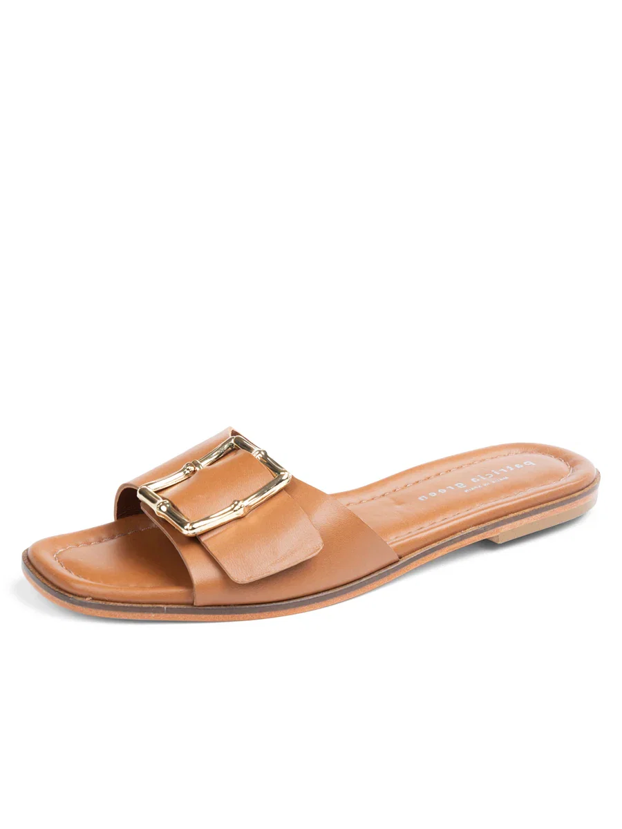 Image of Berkley Bamboo Buckle Flat Sandal