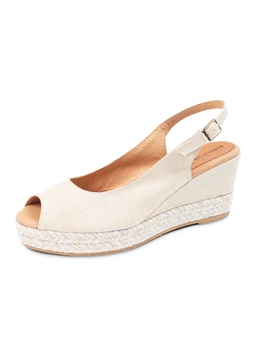 Image of Piper Peep-Toe Slingback Espadrille