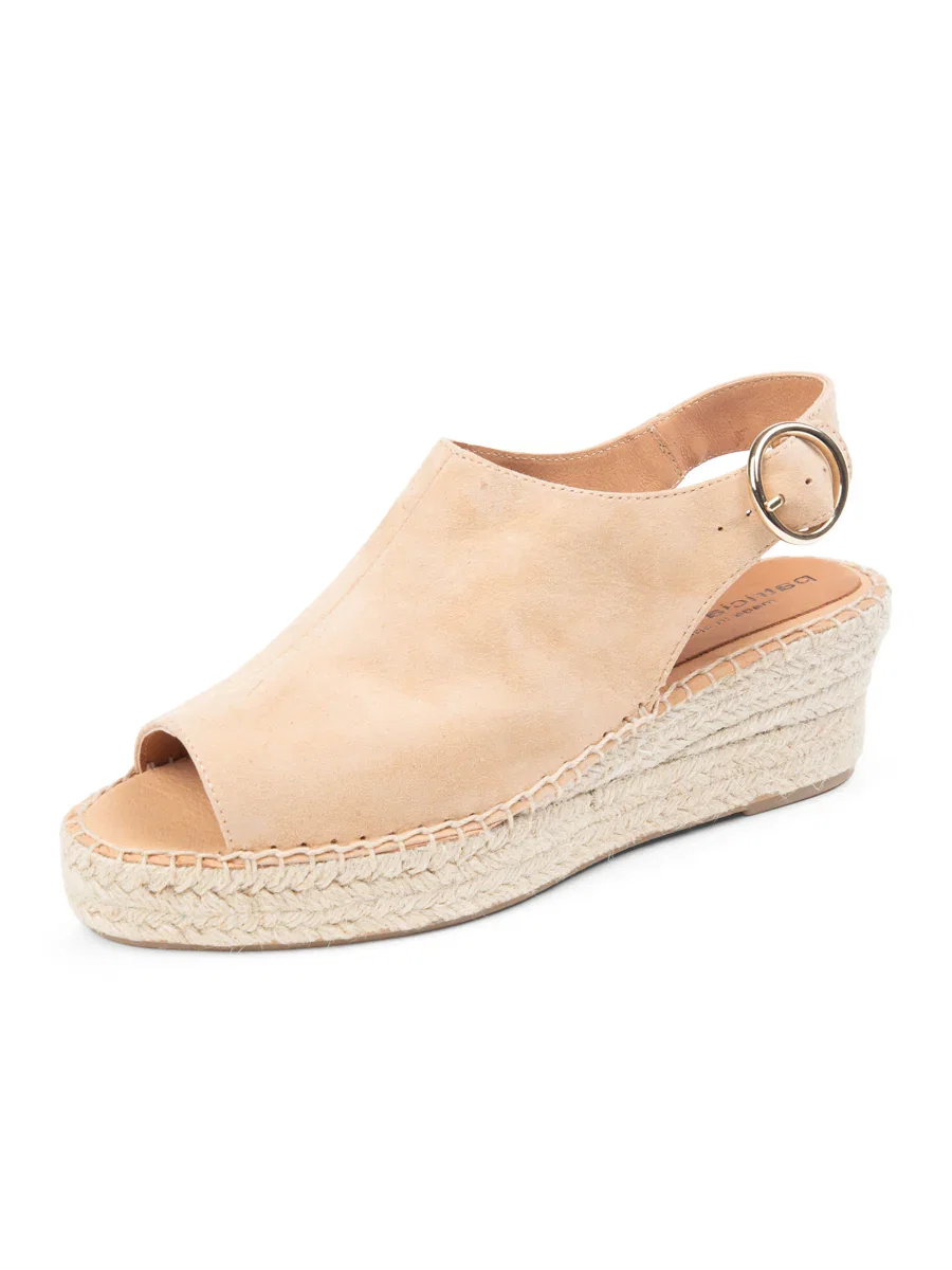 Image of Stella Peep Toe Espadrille with Buckle