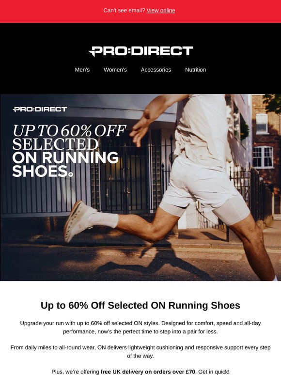 Up to 60% Off ON Running Shoes This Weekend!