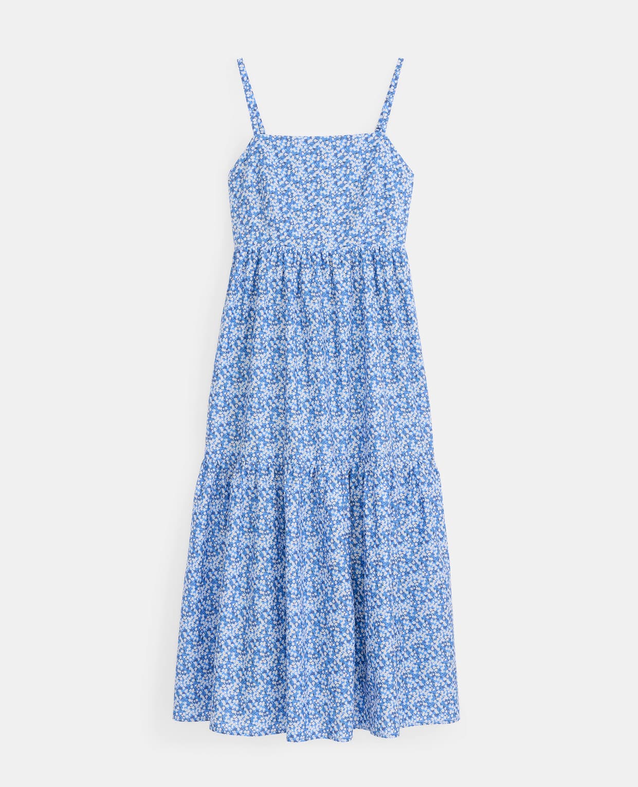blue floral dress