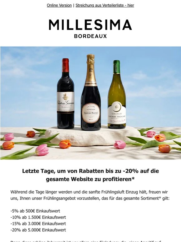 Letzte Tage! Bis zu -20% auf die gesamte Website*