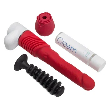 Valentine's Day Thrusting Dildo and Rose Sex Toy Special