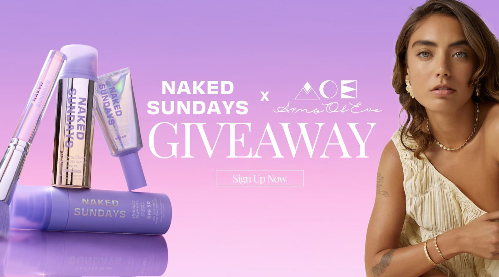 Enter our giveaway competition to win an Arms Of Eve x Naked Sundays prize pack!