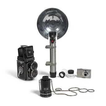 Diane Keaton: A Group of Cameras and Camera Equipment