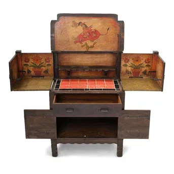 A Monterey Iron and Copper Mounted 'Bull Rider' Prohibition Bar