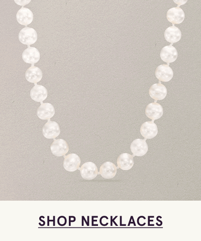Timeless uniform circular pearl necklace. Click here to shop necklaces