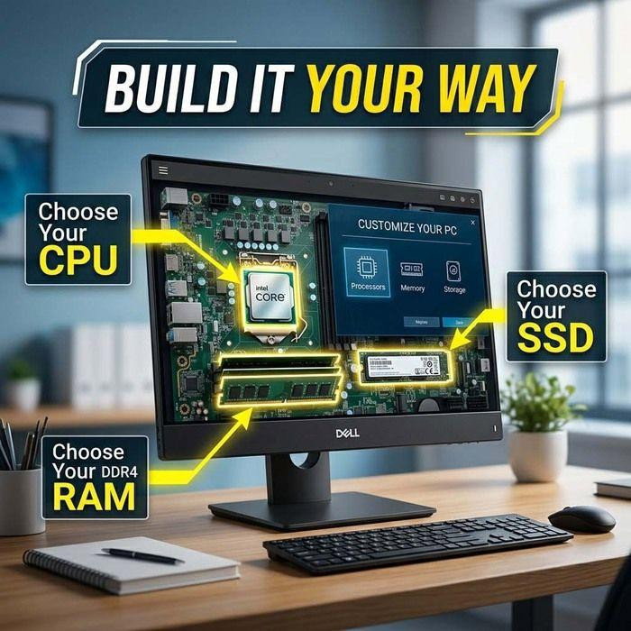 Image of Build Your Own Dell All in One PC Windows 11 Pro | Choose Your CPU, RAM, SSD