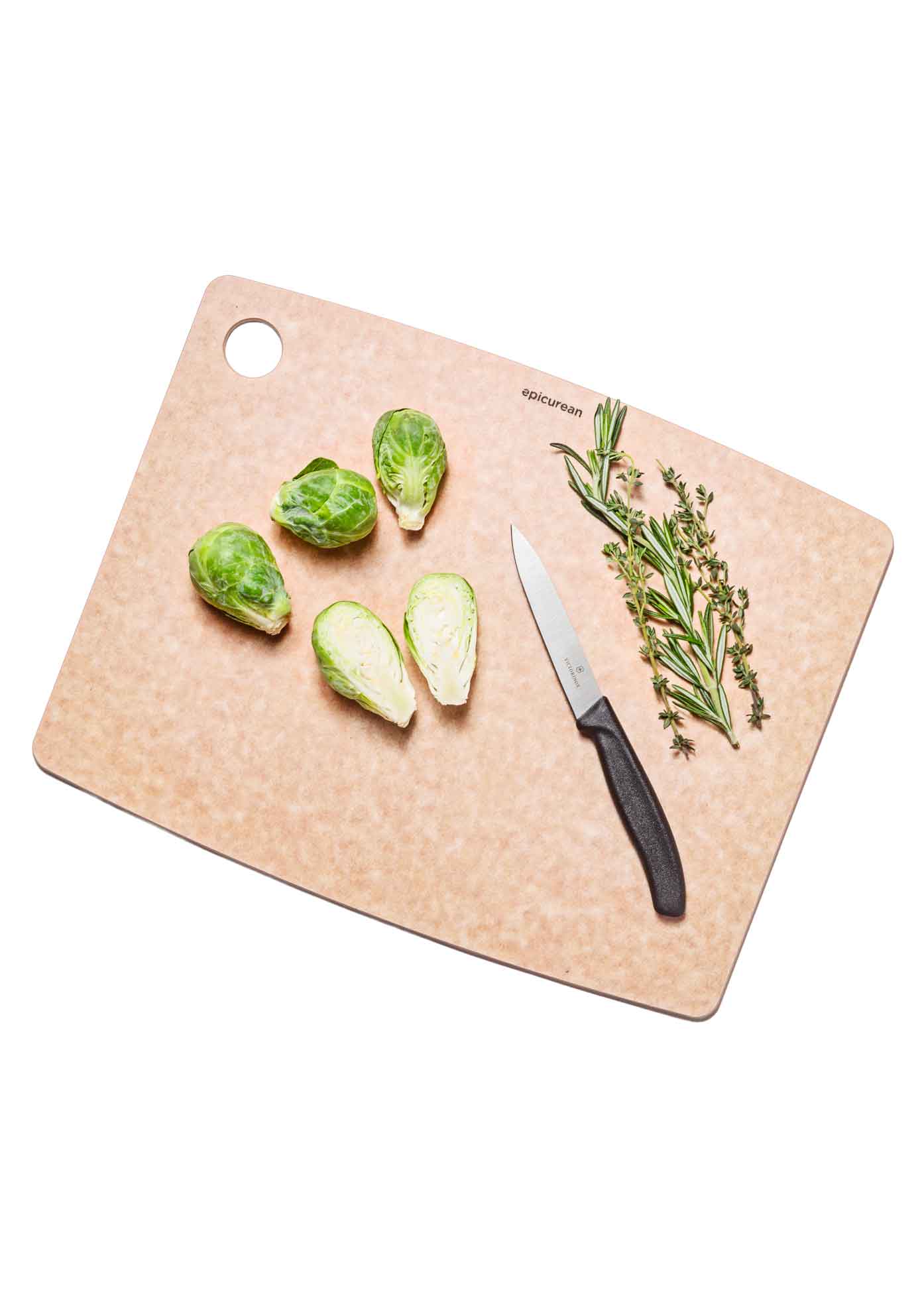 Kitchen Series Cutting Board with Brussel sprouts cut in half.