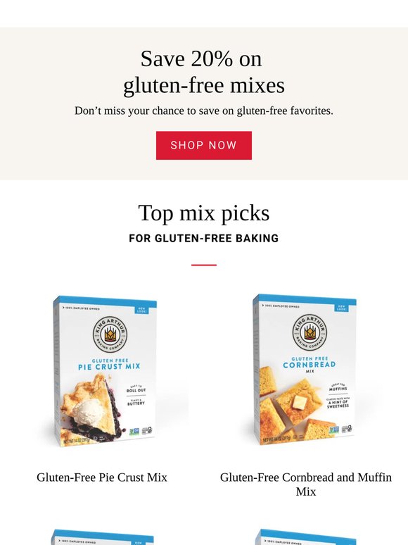 Stock Up: 20% Off Gluten-Free Mixes!