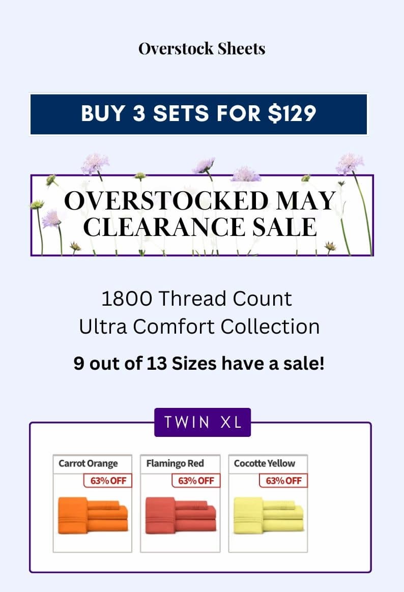 3 Sheet Sets for $129