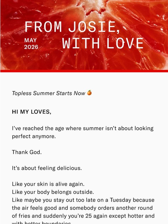 The Summer of Topless Tangerine 🍊✨