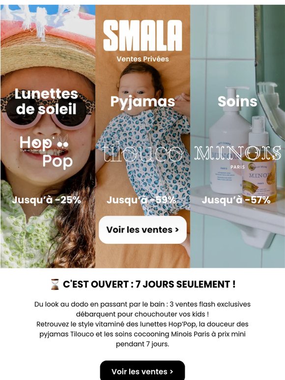 🌈 Ventes Flash : Hop'Pop, Minois et Tilouco jusqu'à -59%