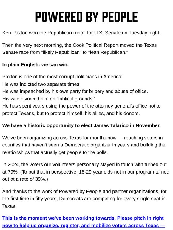 In plain English: we can win.