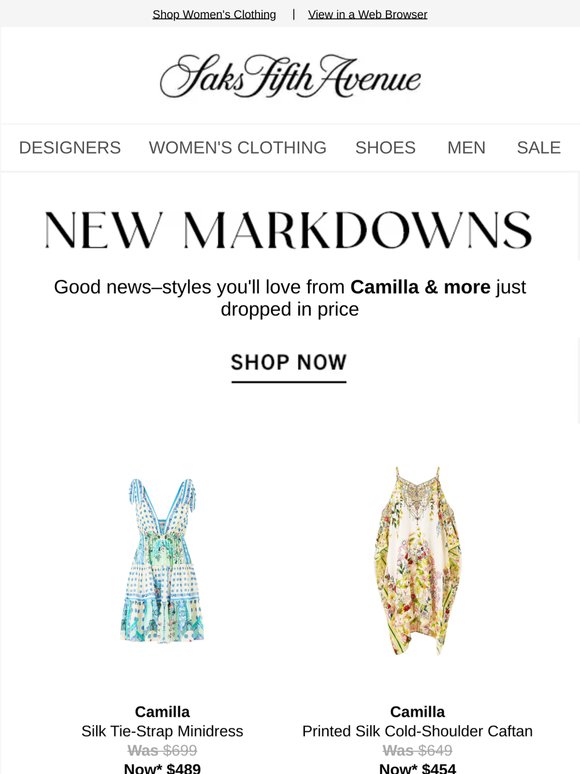 Price Drop Alert: Camilla & more styles.
