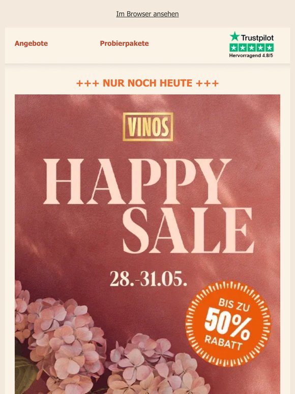 Nur noch heute: HAPPY SALE endet um Mitternacht