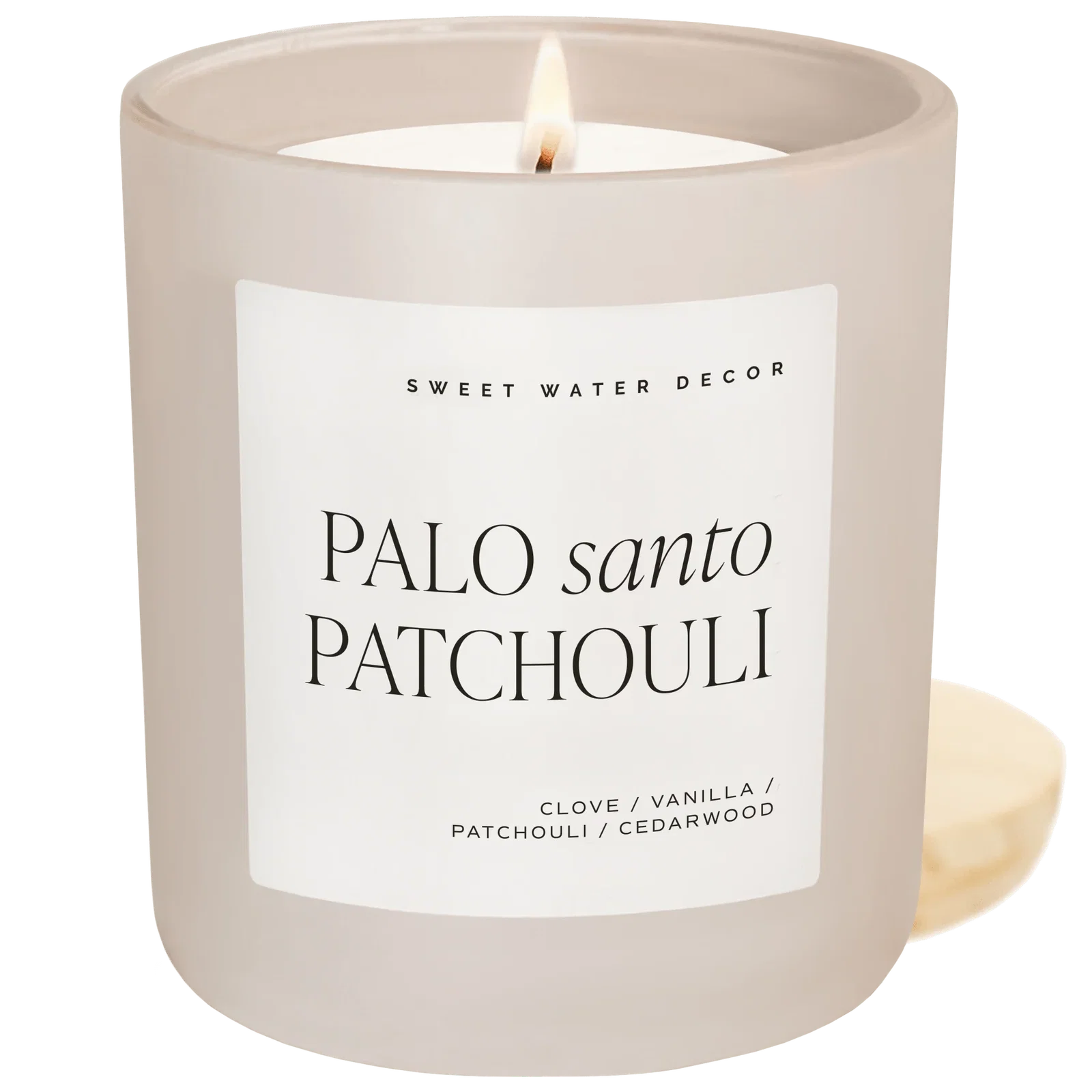 Image of Palo Santo Patchouli Candle - Tan Matte Jar - 15 oz