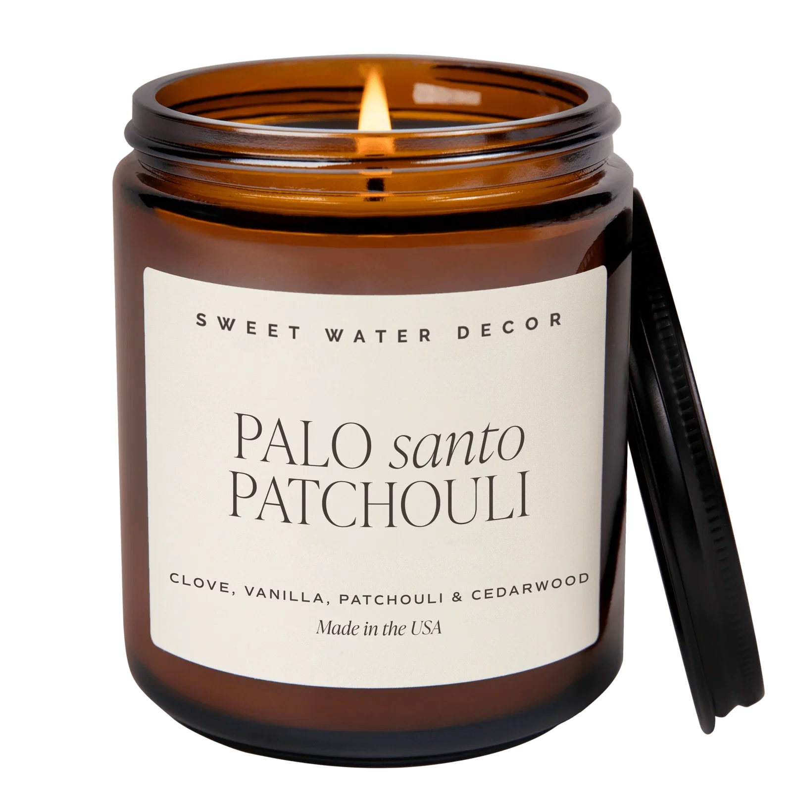 Image of Palo Santo Patchouli Candle - Amber Jar - 9 oz