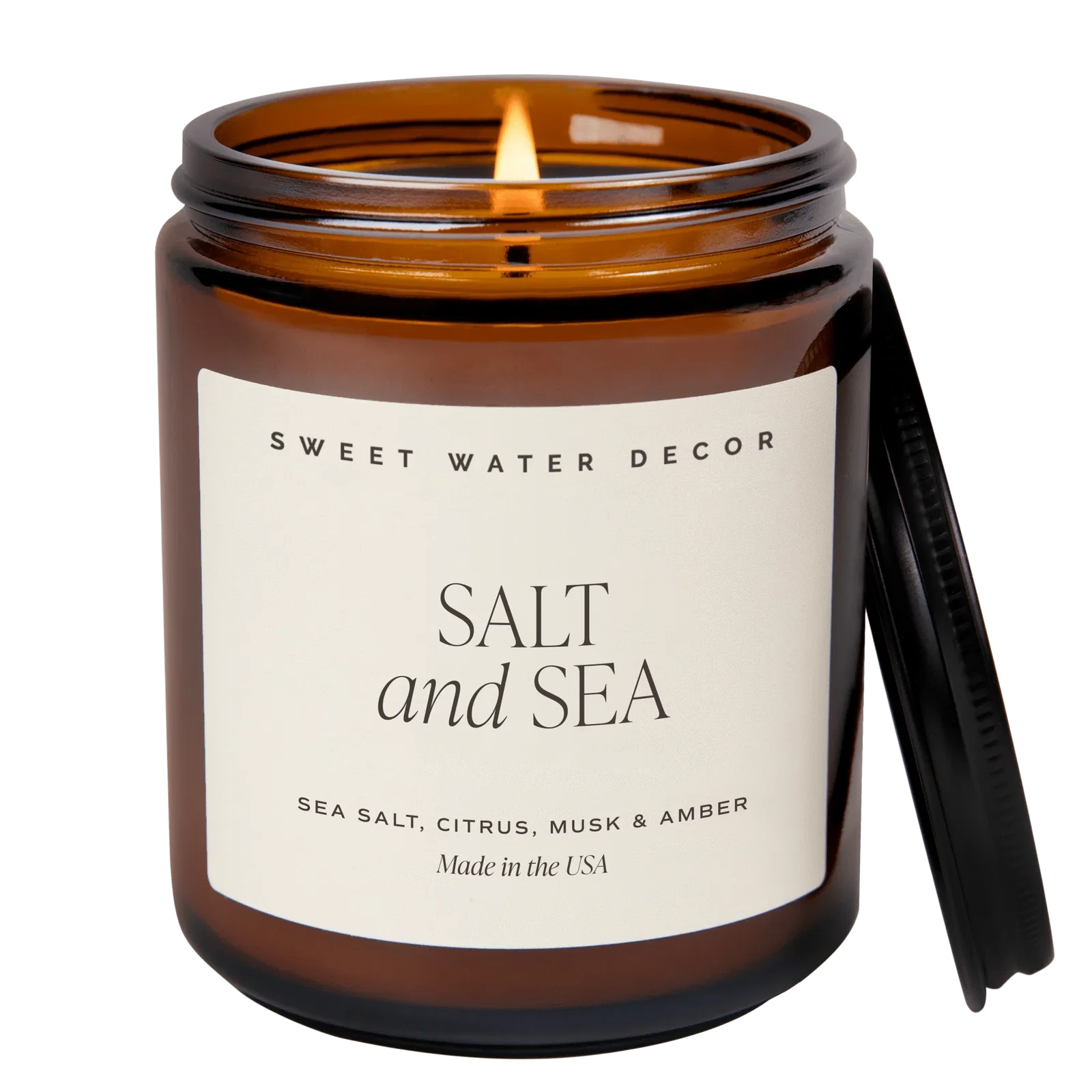 Image of Salt and Sea Candle - Amber Jar