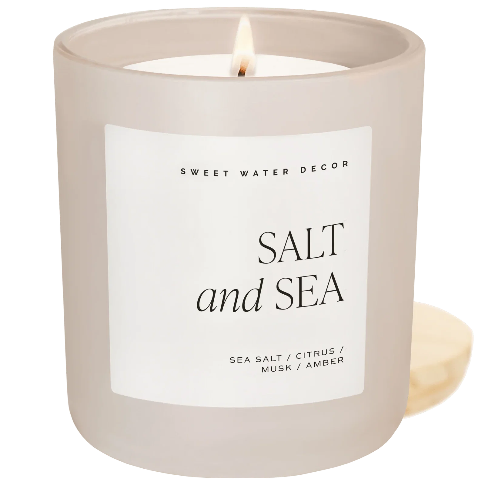 Image of Salt and Sea Candle - Tan Matte Jar