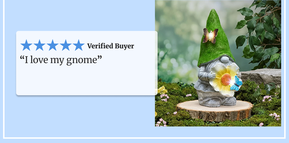 Solar Mossy Gnome Garden Statue