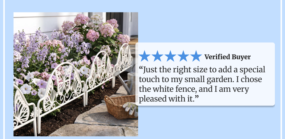 Butterfly Garden Border Fence Edging -Set of 4
