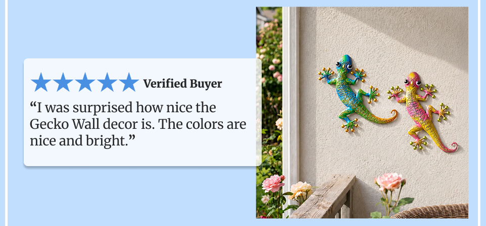 Metal Gecko Wall Decor