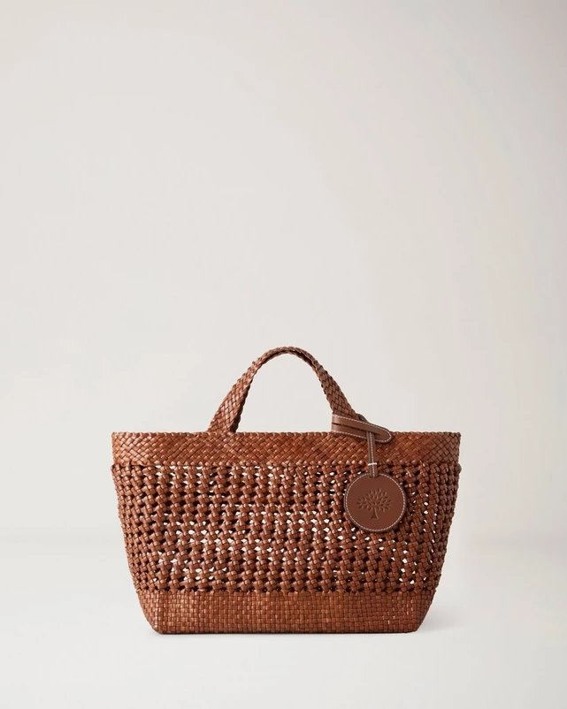 Small Woven Leather Tote
