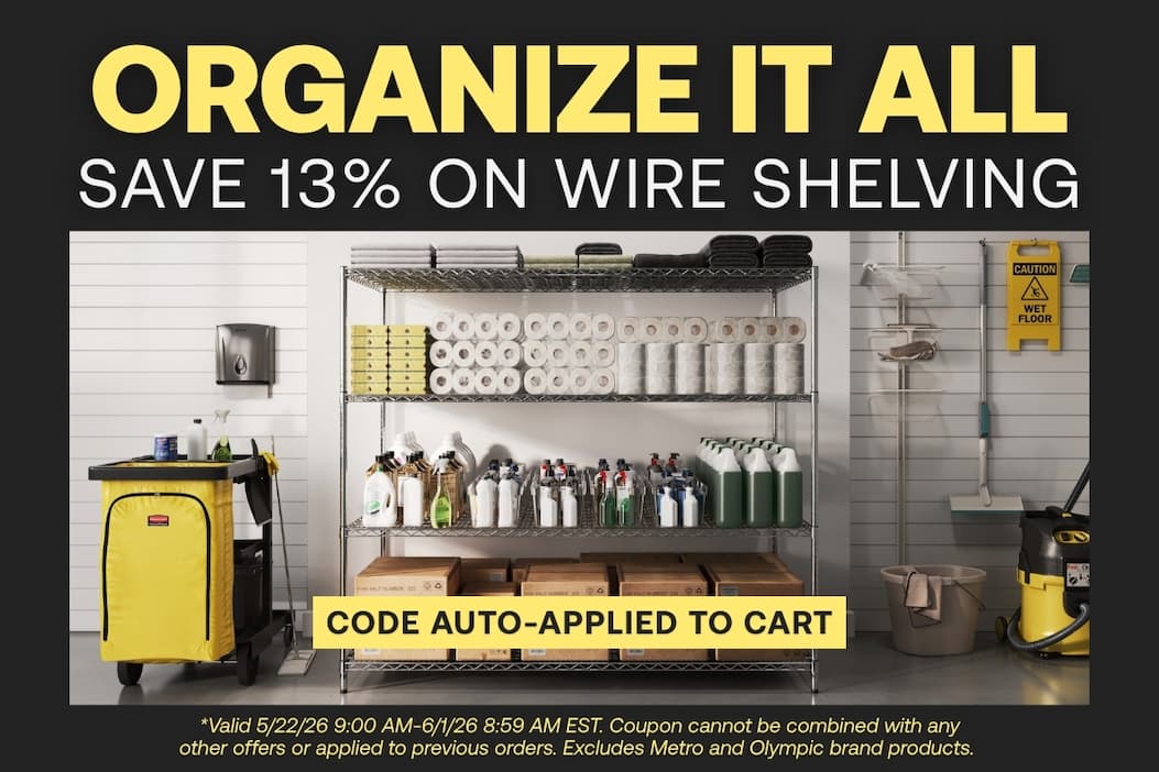 Organize it All - Save 13% on Wire Shelving - CODE: MORESPACE13