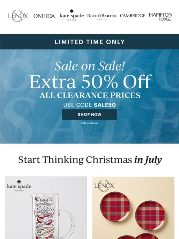 Sale on Sale: Extra 50% Off Clearance