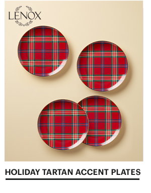 HOLIDAY TARTAN ACCENT PLATES