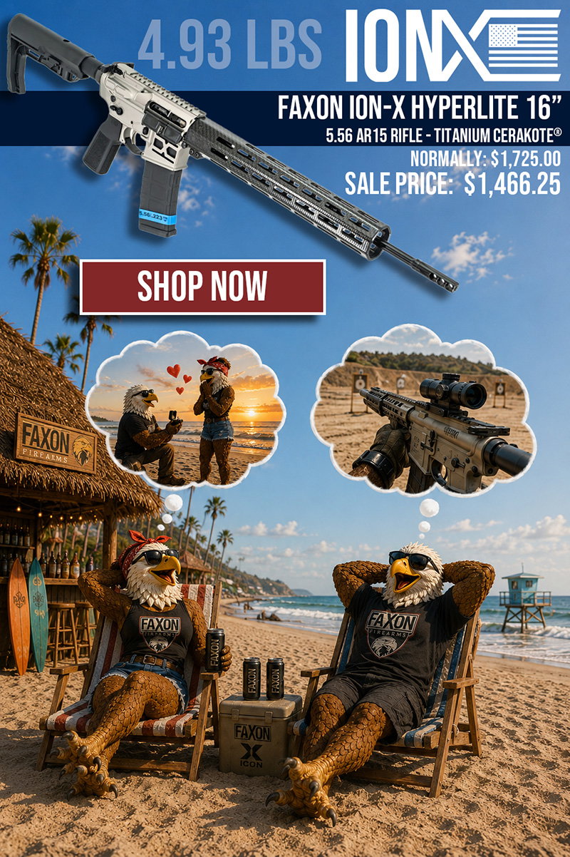 FAXON ION-X HYPERLITE 16 5.56 AR15 RIFLE - TITANIUM CERAKOTE® ON SALE SHOP NOW